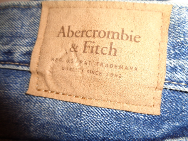 b268◆Abercrombie&Fitch スリムストレート クラッシュジーンズ◆アバクロンビー＆フィッチ ｗ29 インディゴ 綿100％ デニムパンツ 5F_画像8