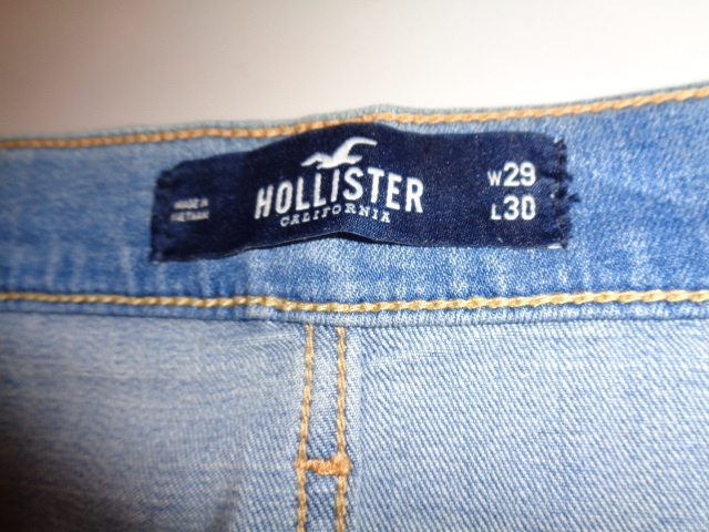 b735◆HOLLISTER スキニーフィット アドバンスドストレッチ クラッシュジーンズ◆ホリスター ｗ29 ライトブルー ジーパン デニムパンツ5F_画像6