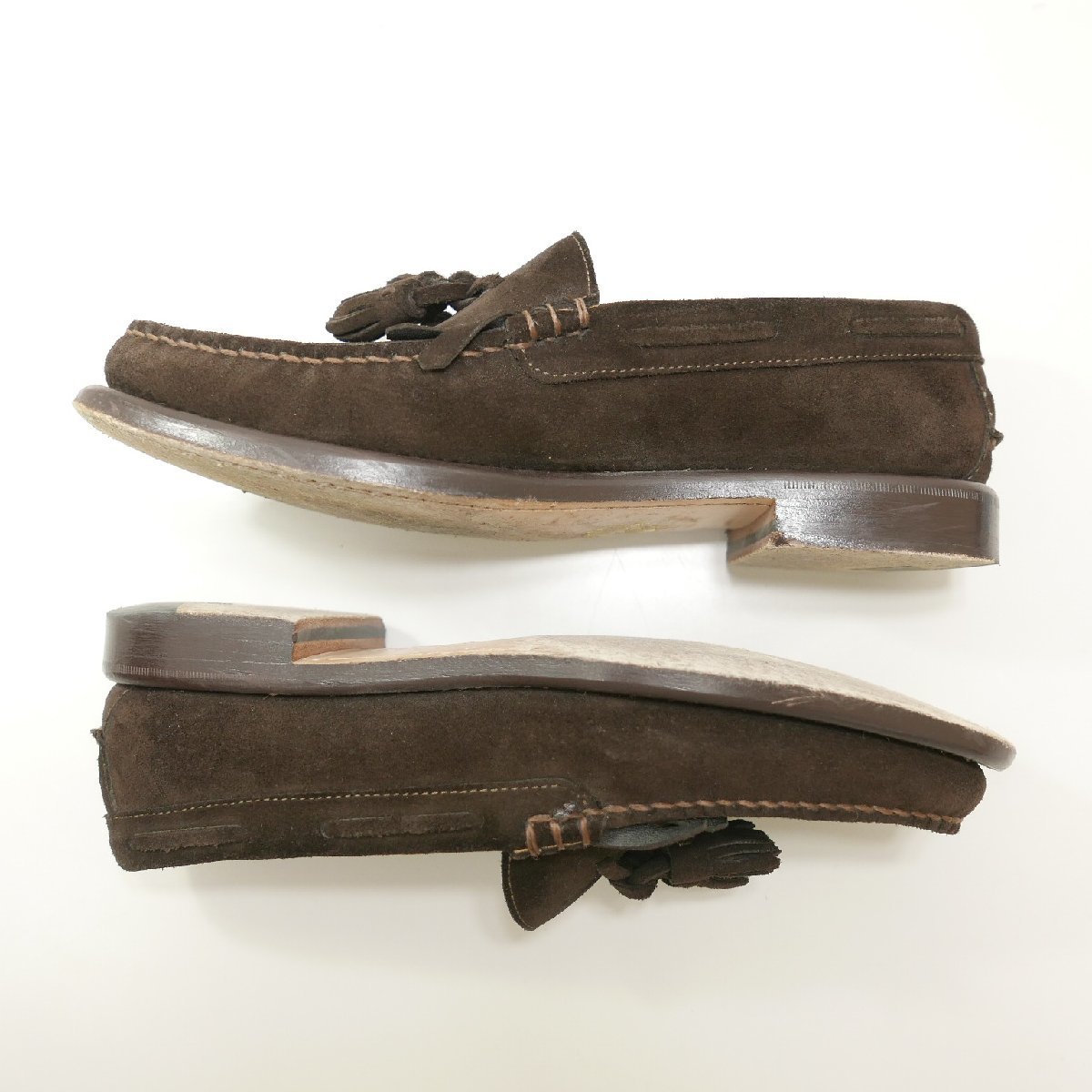 UNUSED REGAL アンユーズド リーガル コラボ Quilt tassel loafer メンズ シューズ 靴 キルト タッセル スエード ローファー BROWN 25_画像5