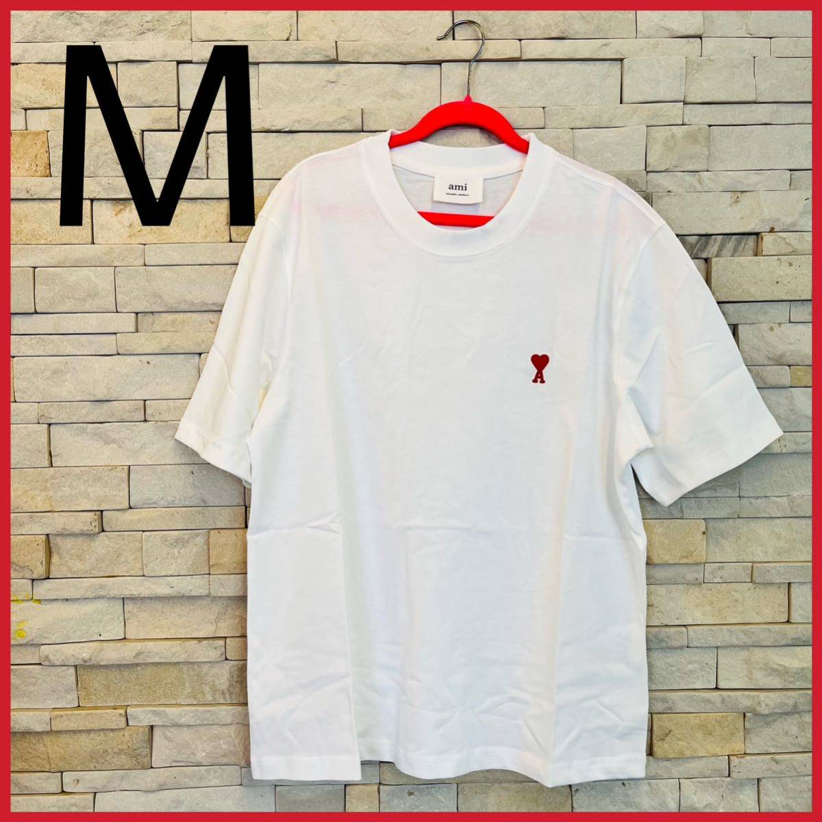 アミパリス Tシャツ M 白 ホワイト ロゴ ベーシック タグ付き