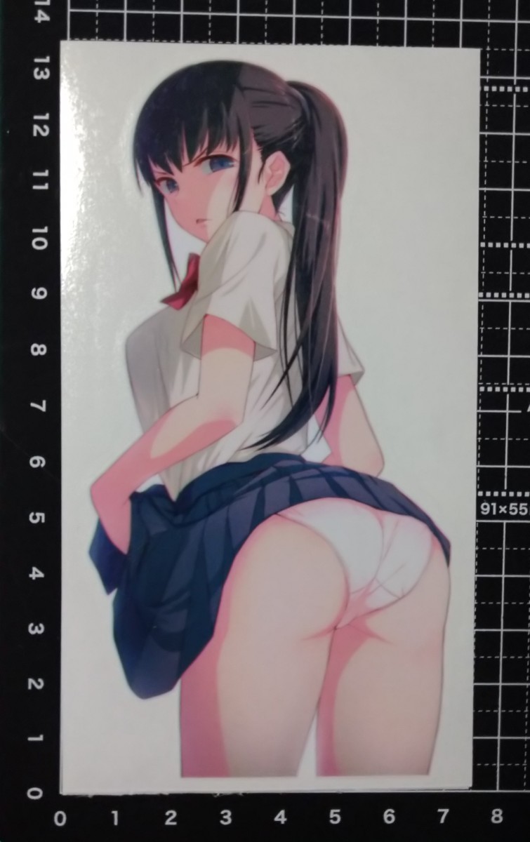女子高生お尻 360番 女子高生 JK グラビア セクシーガール チラ見せ お尻 制服 ポニーテール 痛車ステッカー｜Yahoo!フリマ（旧PayPayフリマ）