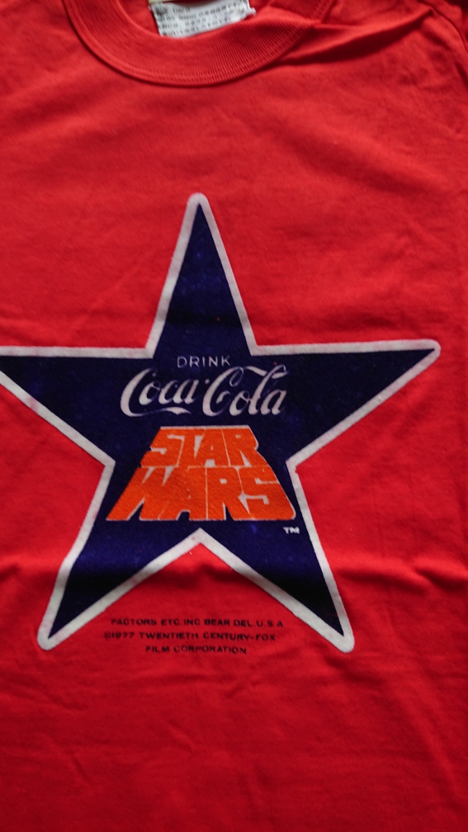 デッドストック スターウォーズ コカ・コーラ ノベルティー Tシャツ 1978｜PayPayフリマ