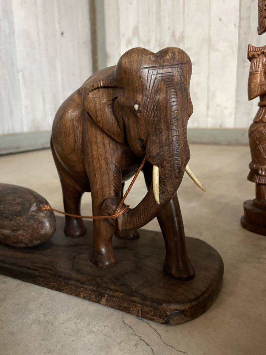 木彫り 置物 北海道 アイヌ アジア 民族 ネックレス 礼文島 熊の置物 大黒様