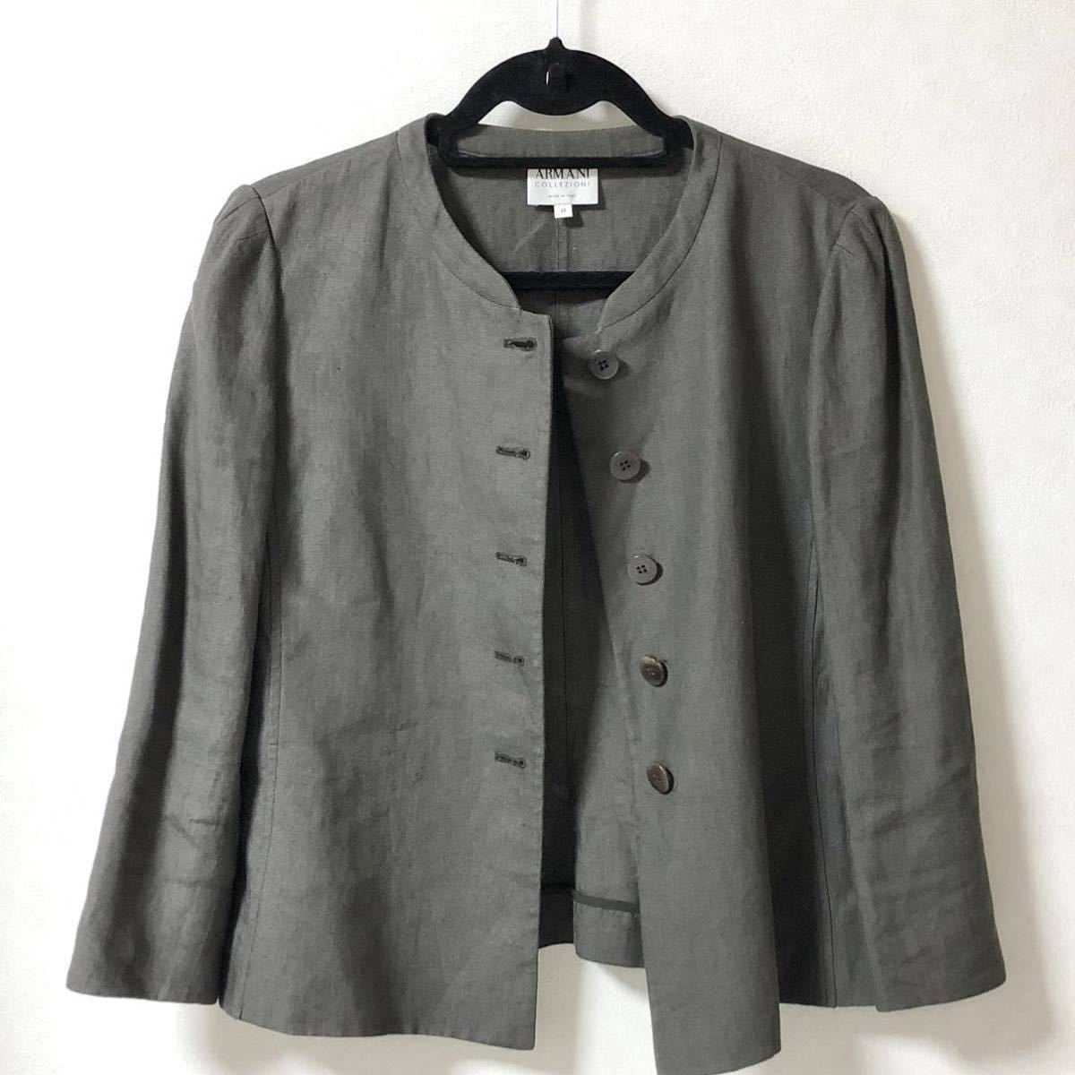 ARMANI COLLEZIONI Armani koretsio-nilinen no color jacket size44 Italy made gray series 