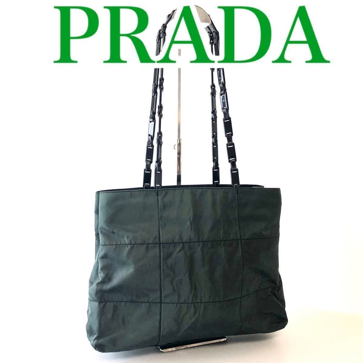 海外輸入】 □美品□PRADA プラダ テスートナイロン プラスチック