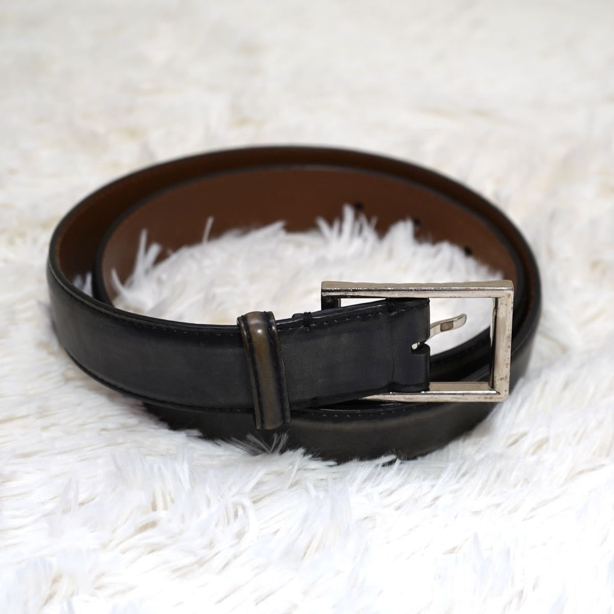 【美品】Berluti ベルルッティ パティーヌ メンズ ベルトレザーベルト