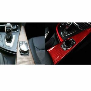 3X レッド カーボンファイバー CENTRAL CONSOLE パネル COVER トリム BMW 3シリーズ F30 2013-2019 WSP096_画像6