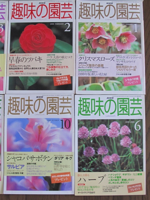 NHK хобби. садоводство 1998~2000 год популярный трава, шлюмбергера, роза, тюльпан, герань, морозник, цикламен персидский,kik,, сломан . и т.п. 