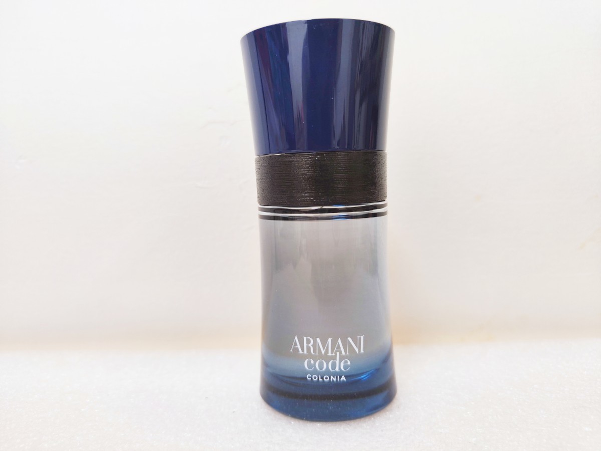 [ почти не использовался ][ бесплатная доставка ]Giorgio Armanijoru geo Armani код koroni голубой -doto трещина спрей Code Colonia EDT 50ml spray