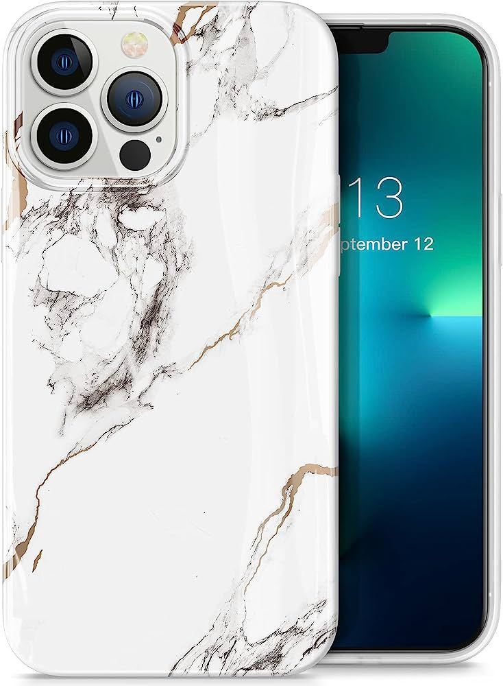 2305071 GVIEWIN iPhone13 Pro 用 ケース 大理石 6.1 インチ, お洒落で薄く、滑らかで柔らかい大理石パタンのTPU耐衝撃性_画像1
