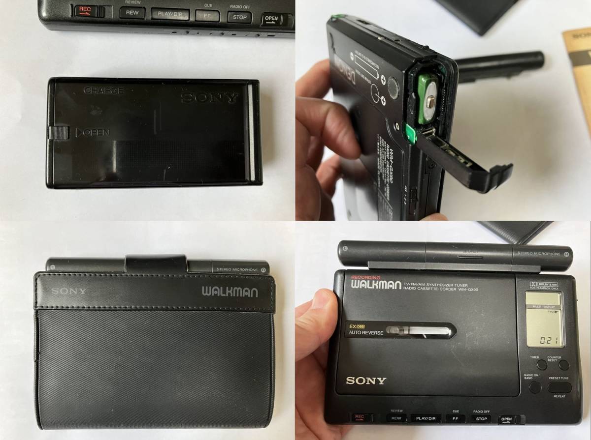 ★即決 取説つき 稀少品 ジャンク★SONY WM-GX90 WALKMAN 録再機 レコーディングウォークマン ポータブルカセットプレーヤー 電池新品付き _画像7