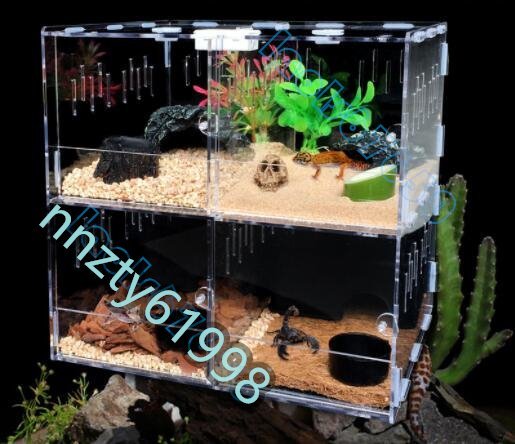  endurance & robust & practical use high class pet house reptiles amphibia lizard rep tile cage box breeding cage house construction type several .. transparent acrylic fiber made 