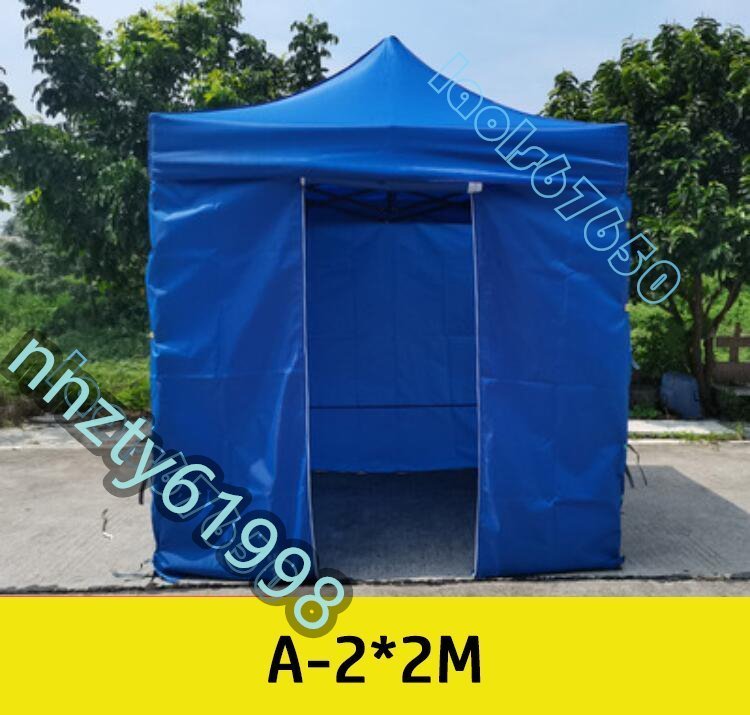 鋼フレーム 4面透明布 テント 屋外 折りたたみ 日よけ キャノピー 四隅 祭り イベント傘 タープテント A-2*2M