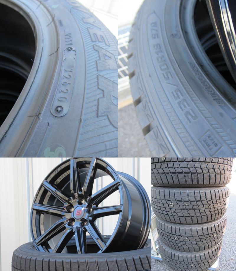 特価国産スタッドレスセット KYOHO SEIN-SS 18x8 +45 5-114.3 BK GOODYEAR ICENAVI6 235/50R18 アルファード ヴェルファイア 送料無料_画像4