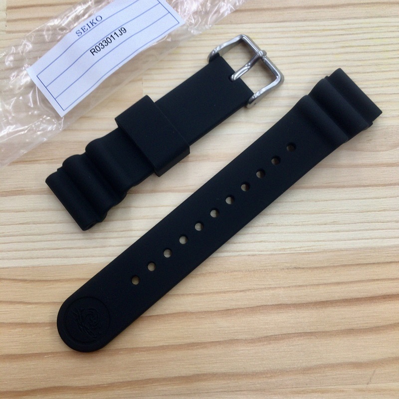  free shipping * new goods * Seiko SEIKO original 22mm clock belt silicon Raver band R033011J9 black black SBDN023 SBDN025 SBDL037 SBDN041 correspondence 