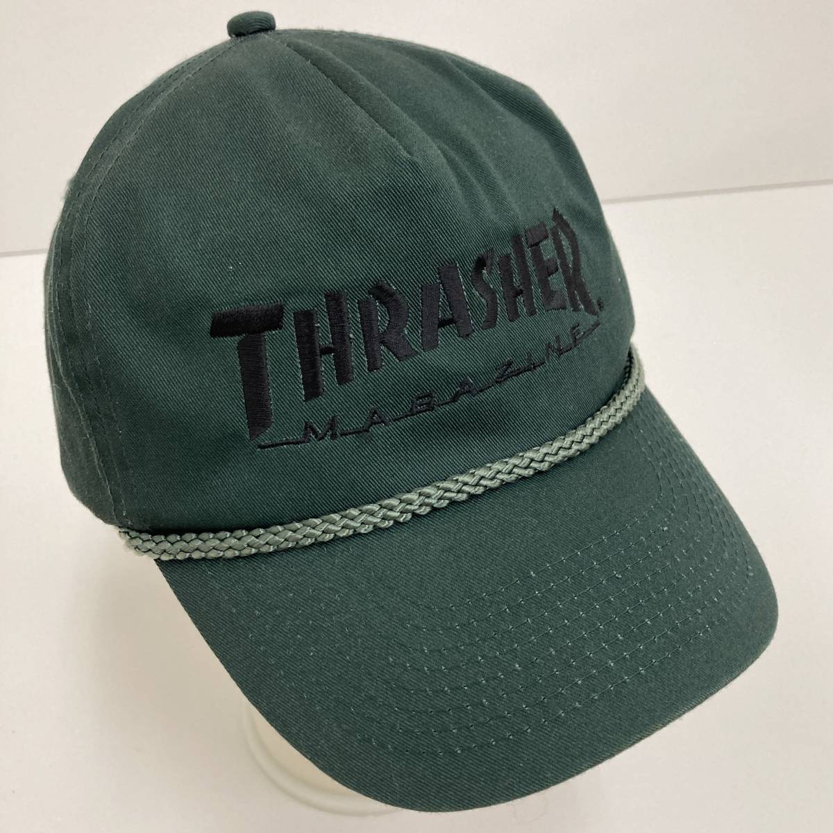 90s THRASHER шнур имеется колпак Logo колпак зеленый Thrasher CAP OLD SANTACRUZ POWELL ZORLAC VINTAGE 1313