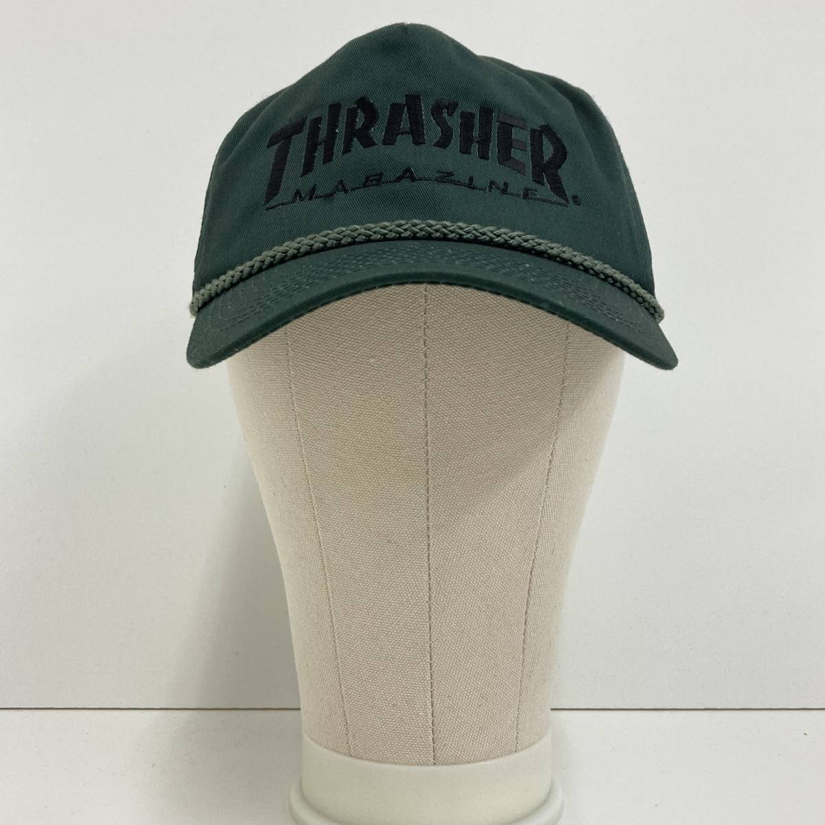 90s THRASHER шнур имеется колпак Logo колпак зеленый Thrasher CAP OLD SANTACRUZ POWELL ZORLAC VINTAGE 1313