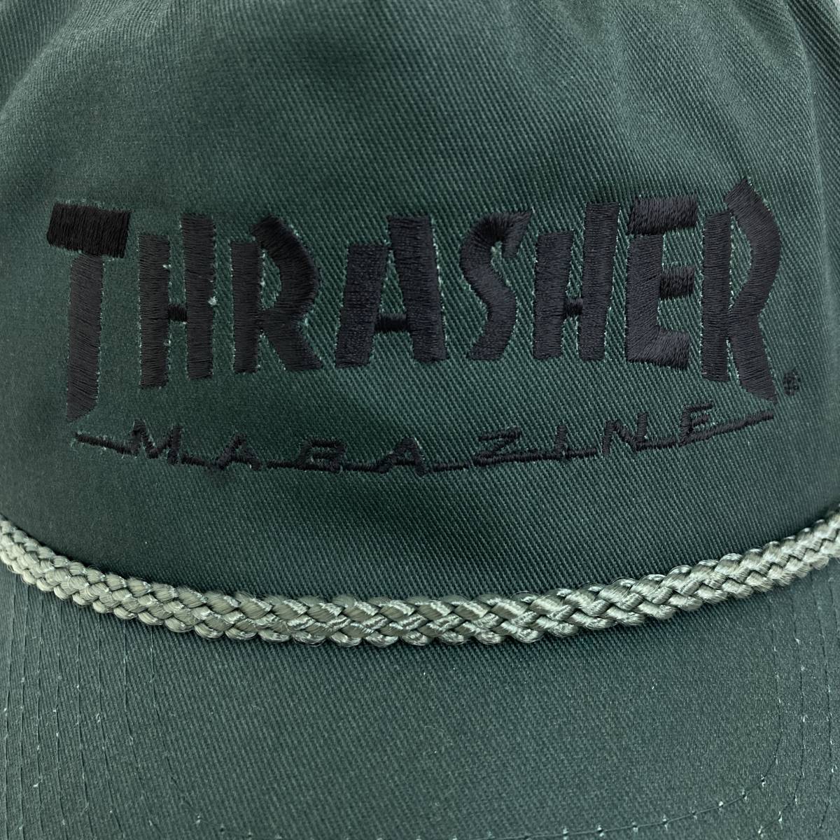 90s THRASHER шнур имеется колпак Logo колпак зеленый Thrasher CAP OLD SANTACRUZ POWELL ZORLAC VINTAGE 1313
