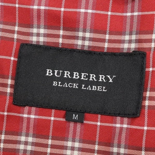 ◆BURBERRY BLACK LABEL バーバリー ブラックレーベル コットン フーデッド ミリタリー ジャケット 黒 ブラック M_画像5