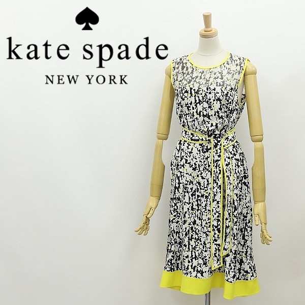 全日本送料無料 ◇kate spade 4 ワンピース ノースリーブ ウエスト