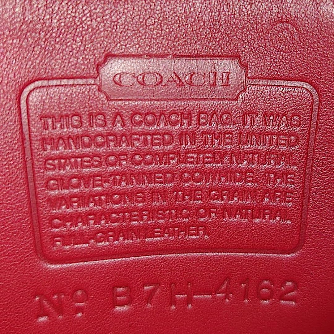 【極美品】COACH コーチ オールドコーチ ショルダーバッグ 巾着 バッグ レザー グラブタンレザー レッド 赤 USA製 OLDCOACH ヴィンテージ