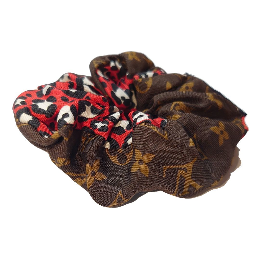 [ beautiful goods ]LOUIS VUITTON Louis Vuitton LV elastic hair elastic M77011 Be ma India full monogram leopard print hair accessory [ free shipping ]