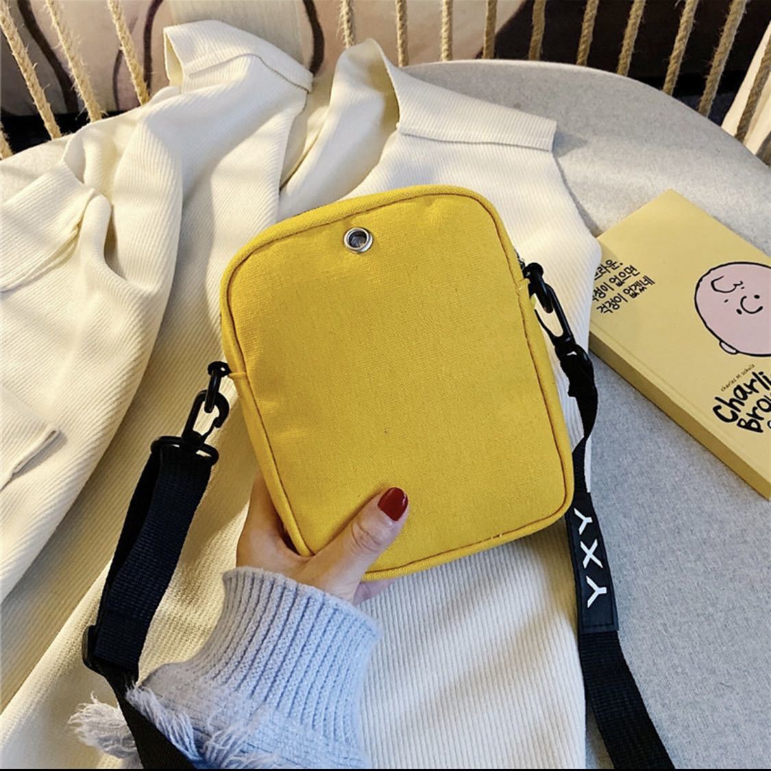 ミニポシェット 女性用バッグ新型学生清ちゃん初心者がショルダーバッグを持つ 通学_画像4