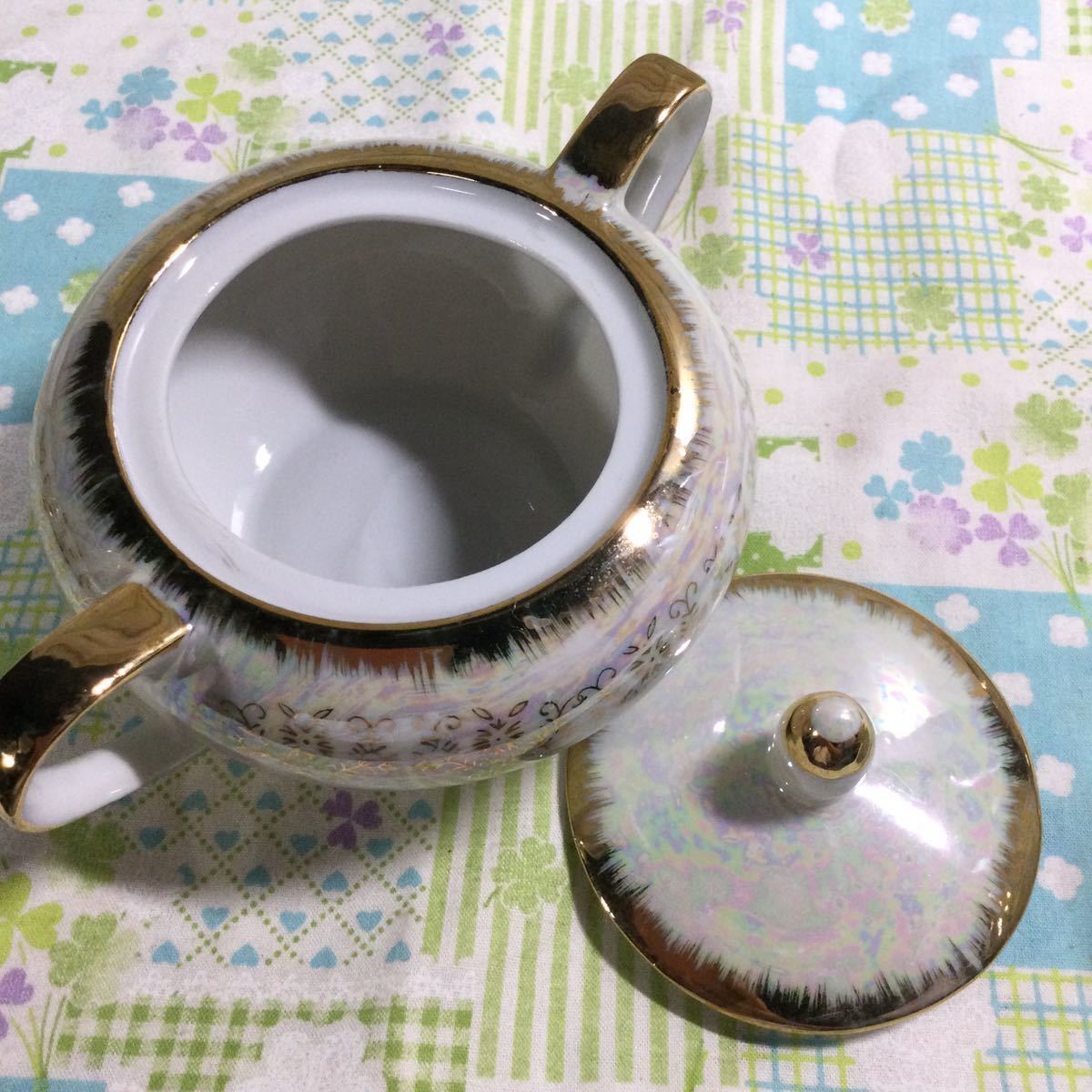 瀬栄陶器 カップ&ソーサー 金彩 ティーカップ シュガーポットの画像8
