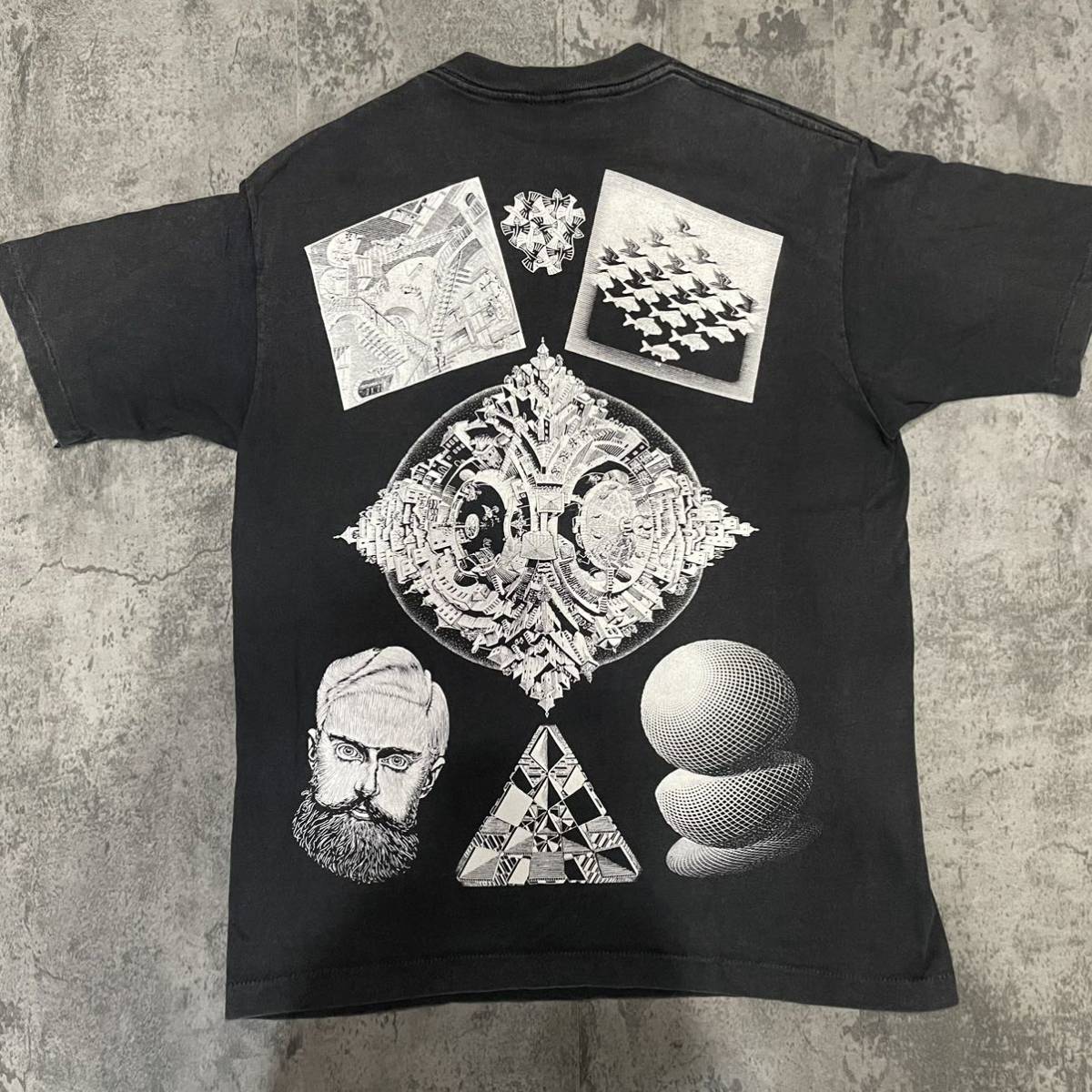 スペシャル 90s アンダジア M.C.Escher エッシャー USA製 超美品 ビンテージ エッシャー tシャツ M アート アメリカ製 supreme