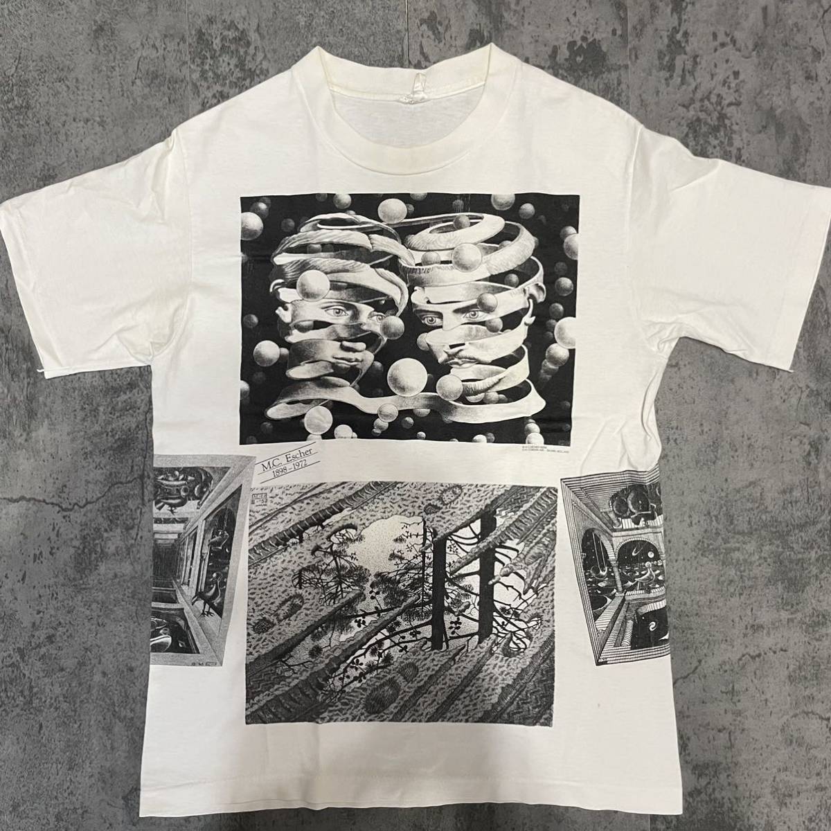 スペシャル 90s アンダジア M.C.Escher エッシャー USA製 超美品 ビンテージ エッシャー tシャツ M アート アメリカ製 supreme