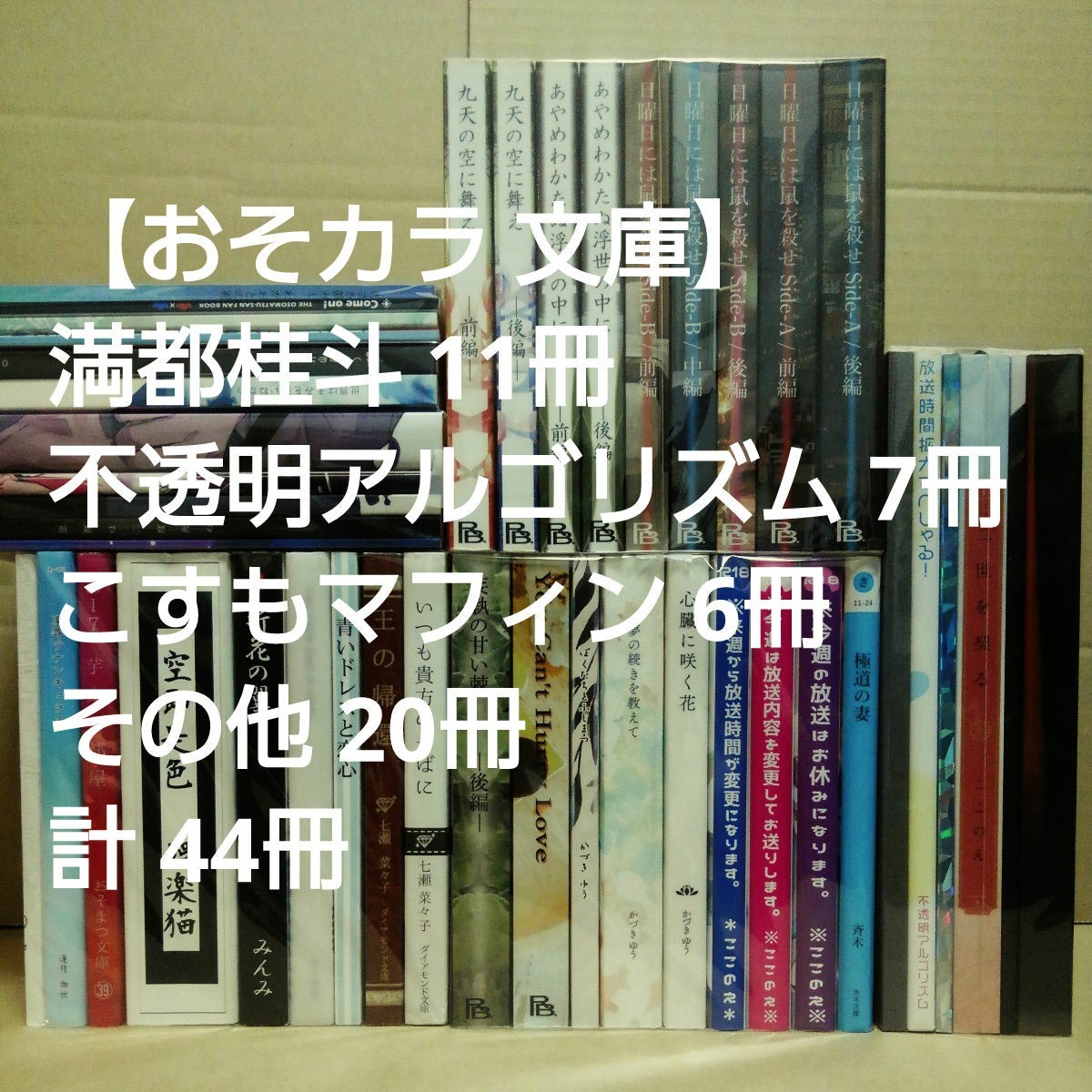 《同人誌》おそカラ 文庫44冊セット おそ松×カラ松 送料無料 満都桂斗/Realblue. ここのえ/不透明アルゴリズム すみこ/こすもマフィン_画像1