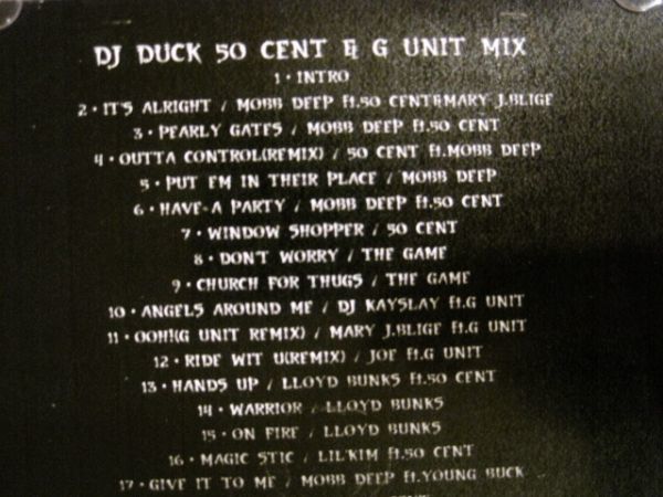 MIXCD dj duck 50cent & G-unit mix collection