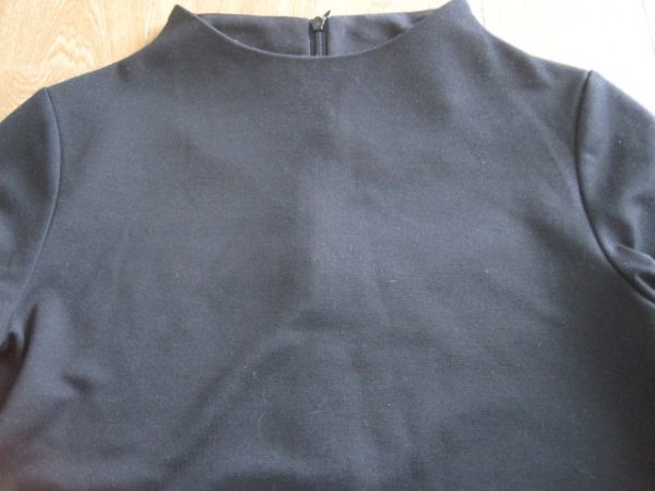 クロスプラス　planapa　長袖カットソー　ハイネック　裾レース　Tシャツ　黒　ブラック　S　７号　レディーストップス_画像2