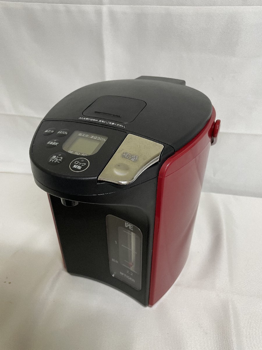 最新発見 TIGER 【北見市発】タイガー 蒸気レスVE 2.2L 赤 PIP-A220