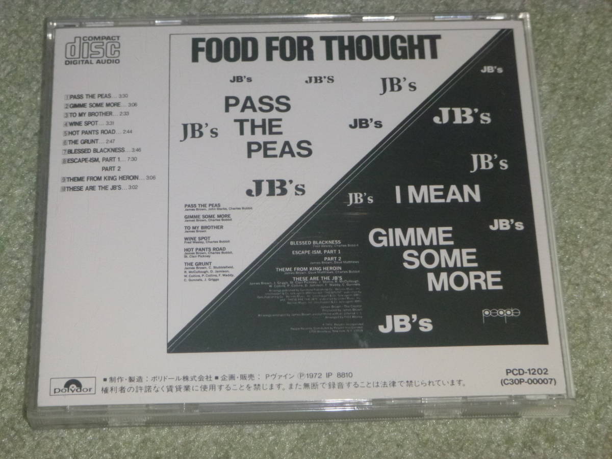 J.B.'S　/ 　FOOD FOR THOUGHT _画像2