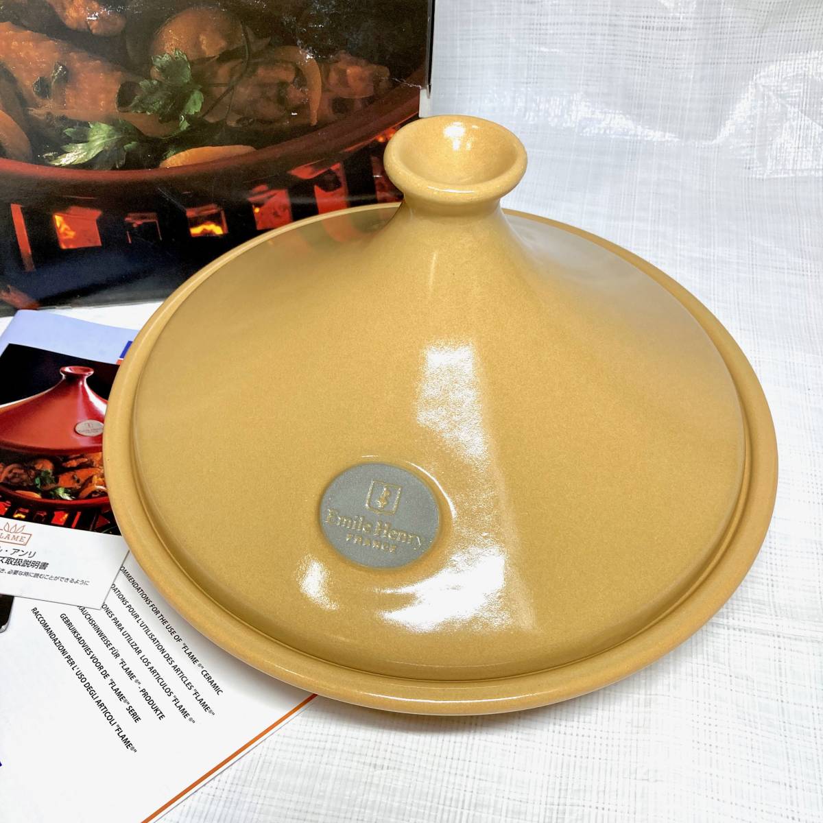 即決 送料無料 新品 未使用 箱付き 25cm タジン鍋 Emile Henry 即決 送料無料 新品 未使用 箱付き 25cm タジン鍋 Emile Henry
