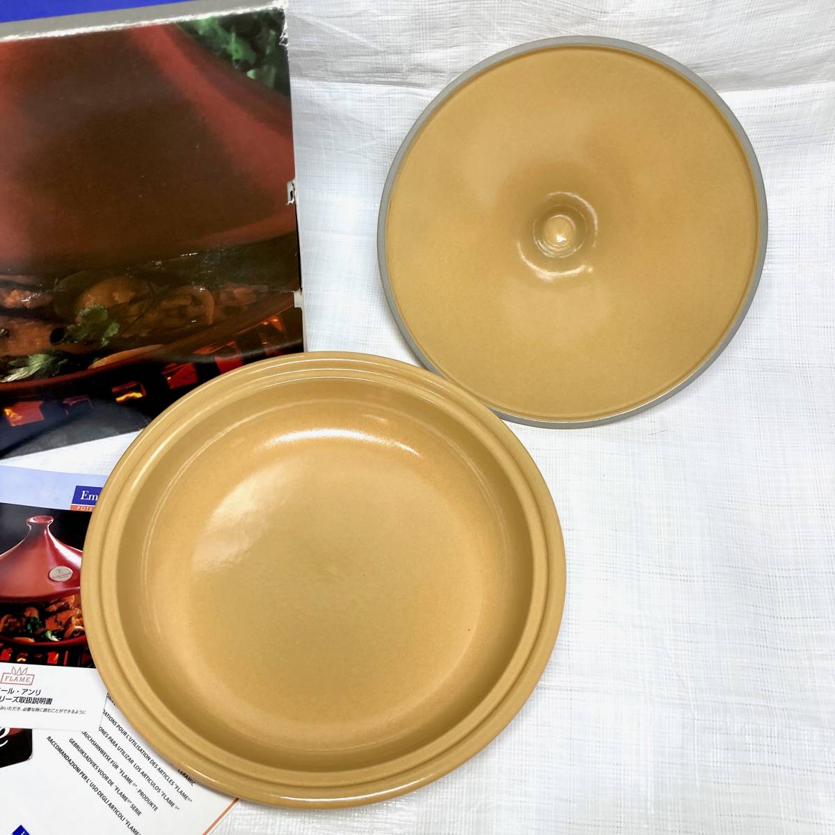 即決 送料無料 新品 未使用 箱付き 25cm タジン鍋 Emile Henry 即決 送料無料 新品 未使用 箱付き 25cm タジン鍋 Emile Henry
