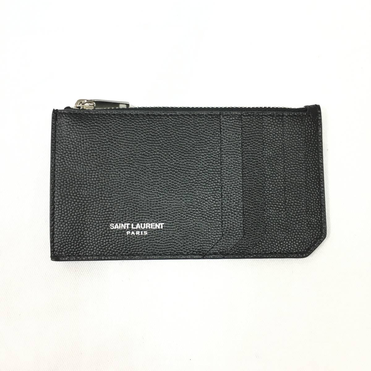 新品 Saint Laurent ロゴ ジップ ポーチ カードケース フラグメント