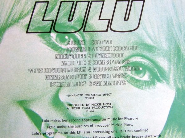 【LP】Lulu / The Most Of Lulu Volume 2_画像2