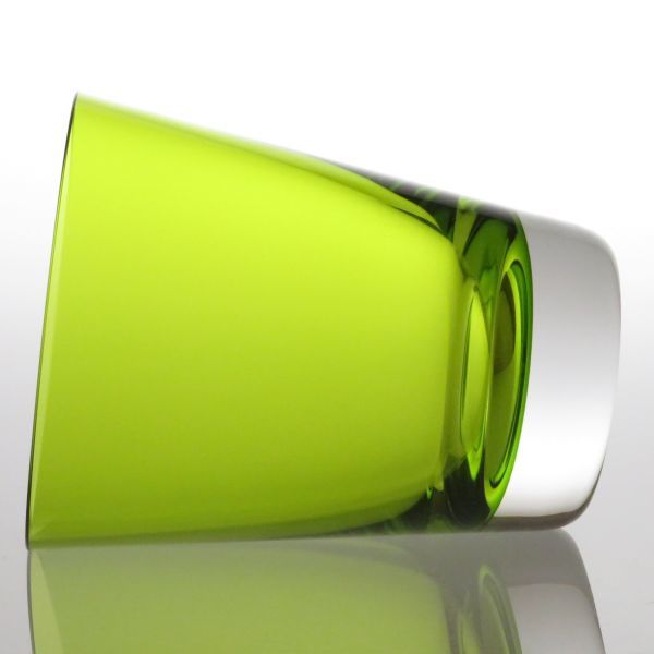 バカラ グラス ● モザイク ロック グラス タンブラー オールドファッションド ライトグリーン 黄緑 10cm Mosaic_画像5