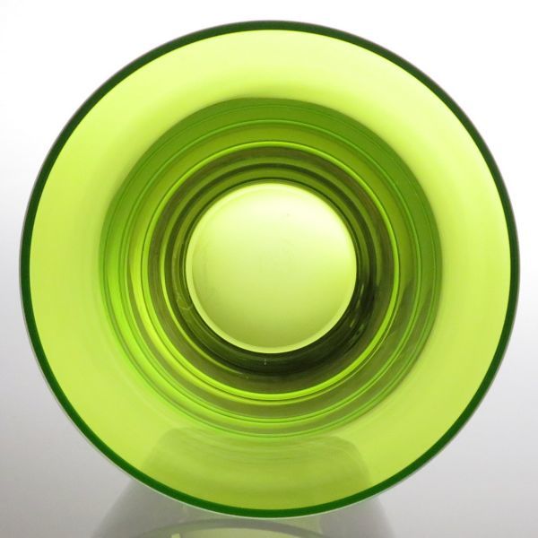 バカラ グラス ● モザイク ロック グラス タンブラー オールドファッションド ライトグリーン 黄緑 10cm Mosaic_画像6