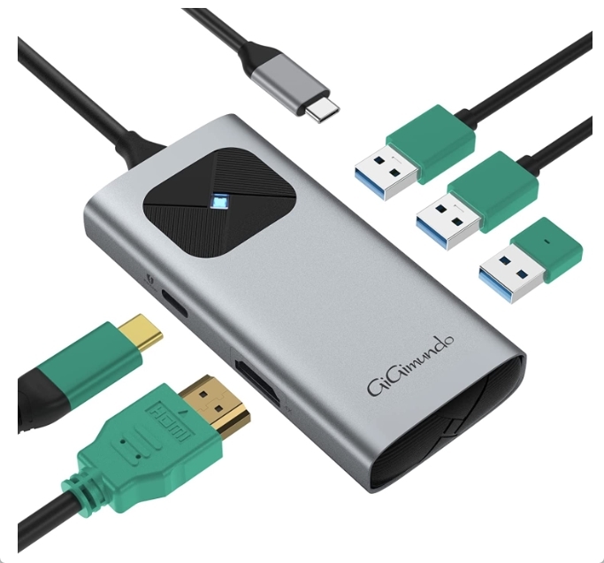 2023 GiGimundo 5-in-1 USB-C ハブ USB-A3.0 / USB-A2.0x2 / 4K HDMI / Type-C PD60W 新品 送料込み_画像1