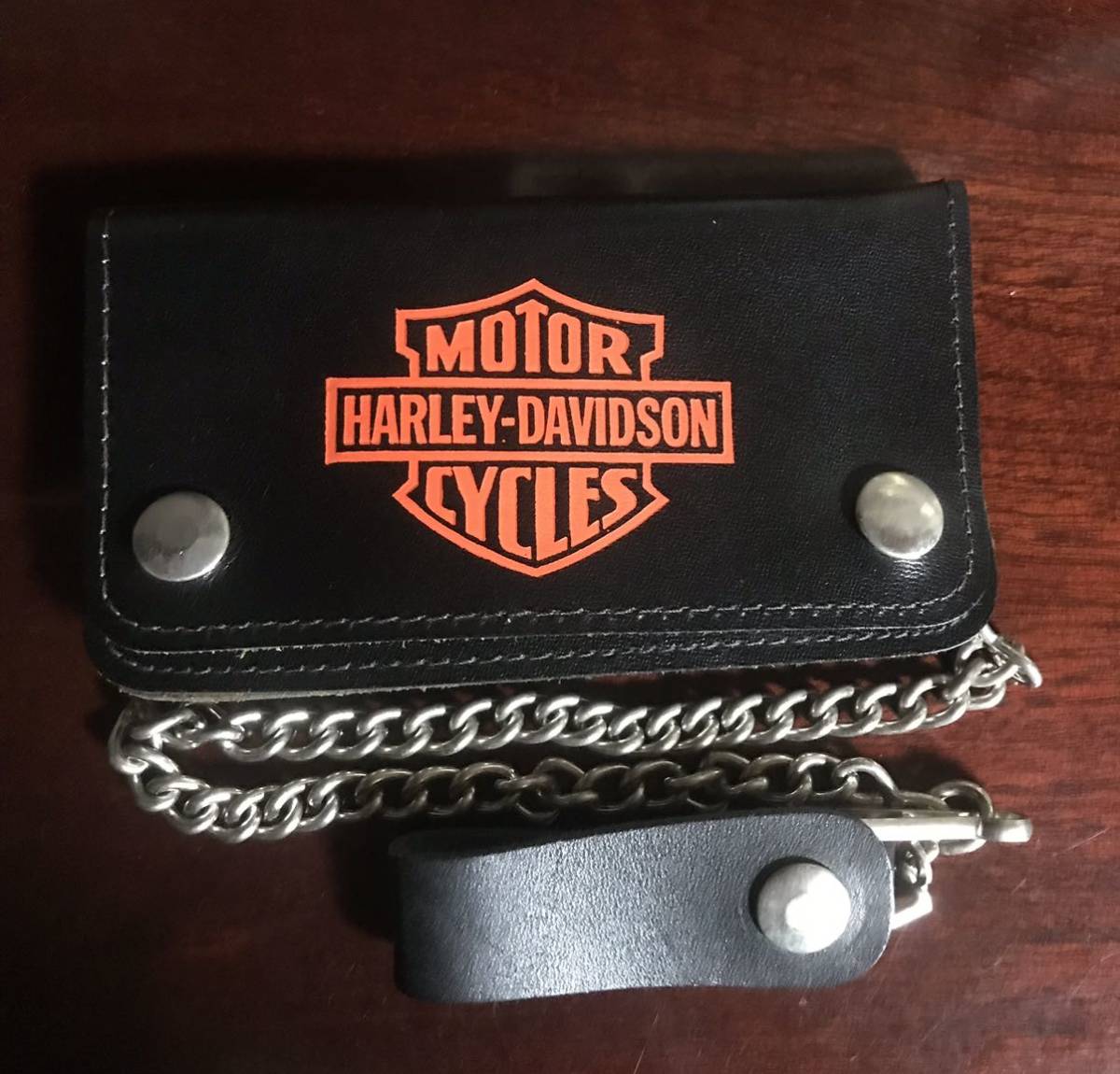 70s ビンテージ　ハーレーダビッドソン トラッカーウォレット HARLEY DAVIDSON ウォレットチェーン 長財布 バイカー　ウォレット