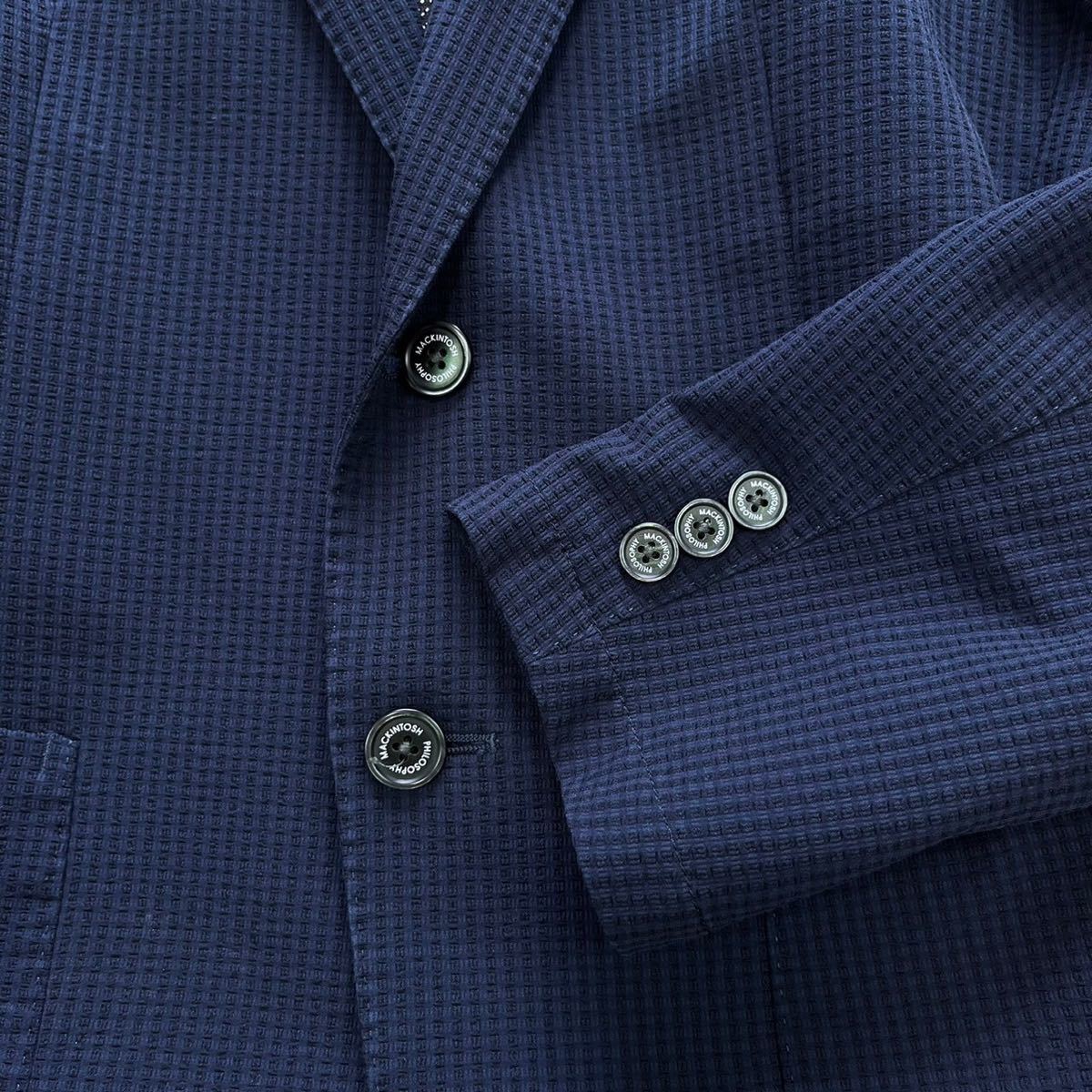 極美品☆マッキントッシュ トロッター ジャケット 紺 アンコン 42R