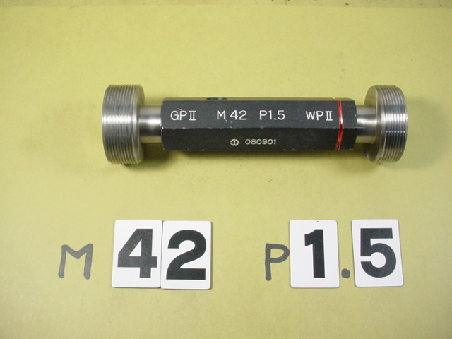 人気の M42*1.5 GP2-WP2 ミリサイズ ネジゲージ プラグゲージ 中古品