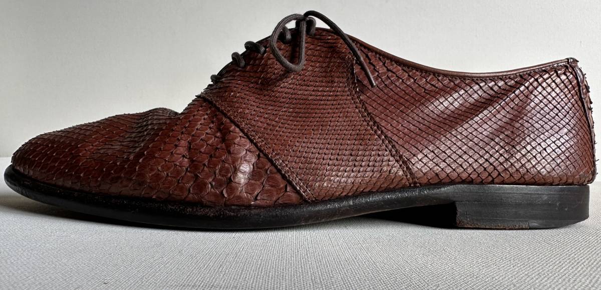 TOKIO KUMAGAI homme 86SSトキオクマガイオム茶色パイソンレザー TOKIO KUMAGAI homme 86SSトキオクマガイオム茶色パイソンレザー