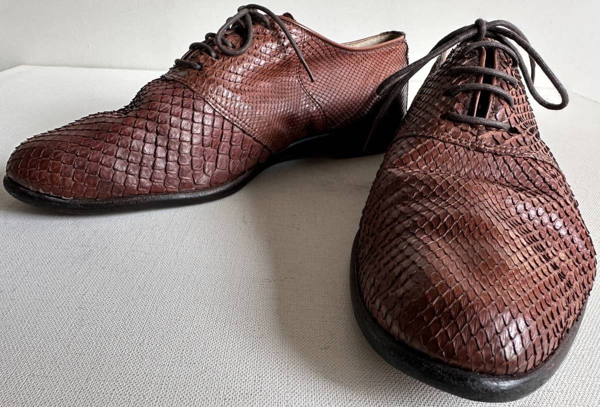 TOKIO KUMAGAI homme 86SSトキオクマガイオム茶色パイソンレザー TOKIO KUMAGAI homme 86SSトキオクマガイオム茶色パイソンレザー