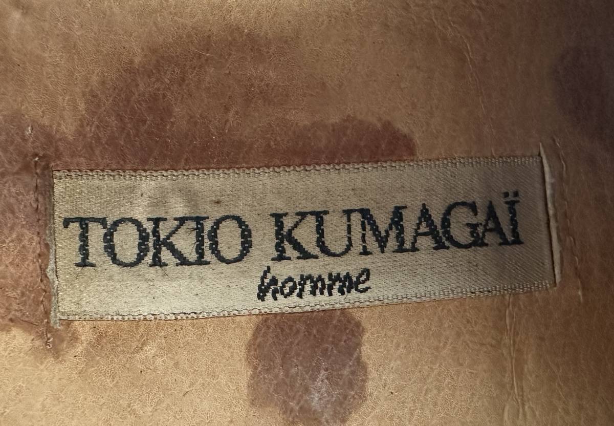 TOKIO KUMAGAI homme 86SSトキオクマガイオム茶色パイソンレザー ヘビ革シューズ 6 1/2サイズ24.5cm 美品_画像9