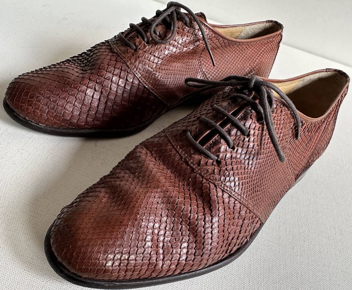 TOKIO KUMAGAI homme 86SSトキオクマガイオム茶色パイソンレザー TOKIO KUMAGAI homme 86SSトキオクマガイオム茶色パイソンレザー