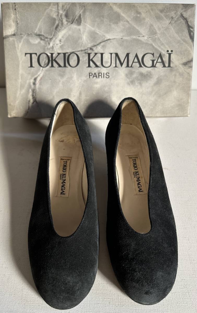 新作モデル  TOKIO KUMAGAI paris 87AWトキオクマガイパリ イタリア製ヌバックヒールパンプス 37サイズ25cm 美品 その他